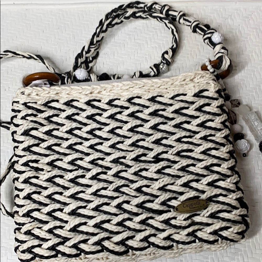 Aesthetic Woven Cappelli Crossbody Purse